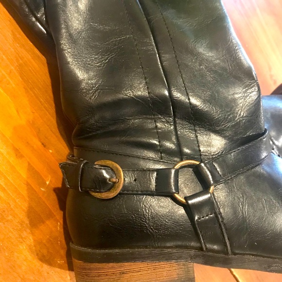 Vintage Faux Leather Riding Boots - Picture 3 of 8